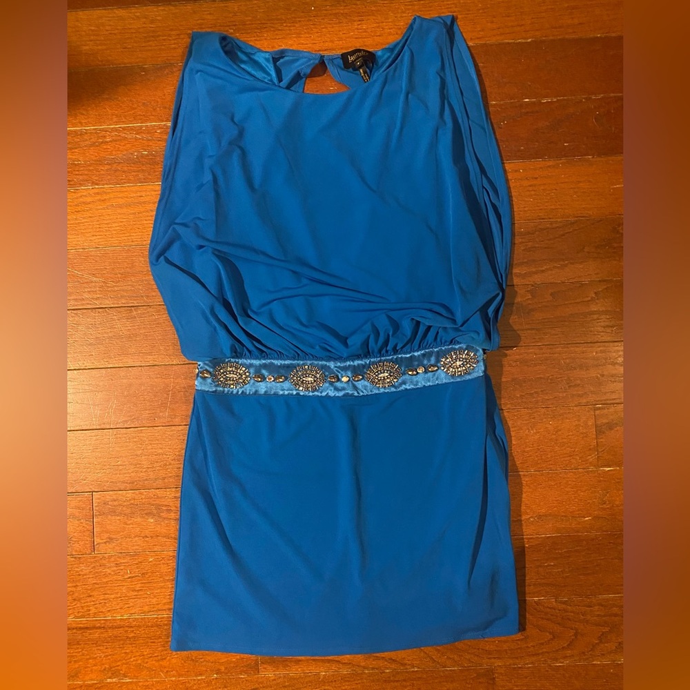 Laundry by Shelli Segal Cobalt Embellished Dress NWT - Size 8